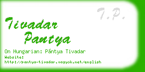 tivadar pantya business card