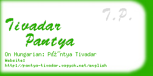 tivadar pantya business card